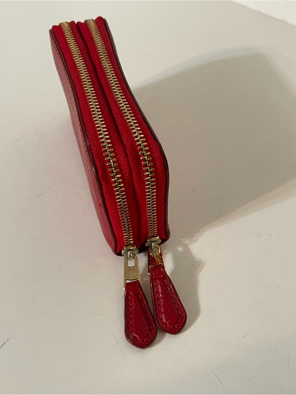 Coach Small Two Zip Wallet in Red - Picture 5 of 9